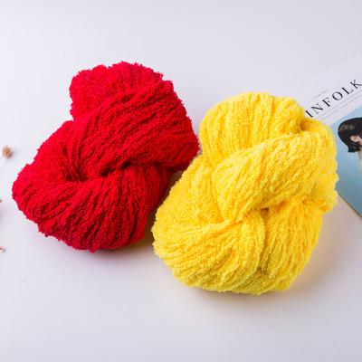毛紡紗-現(xiàn)貨銷售半邊絨毛巾珊瑚長絨紗線童衣圍巾帽子頭帶diy針織用紗